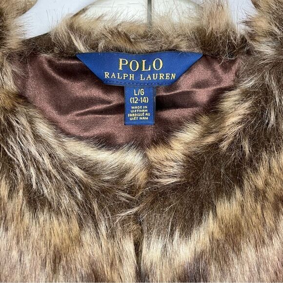Polo Ralph Lauren Girls Kids Faux Fur Vest Gilet, Large 12-14, Perfect Condition - Picture 2 of 6